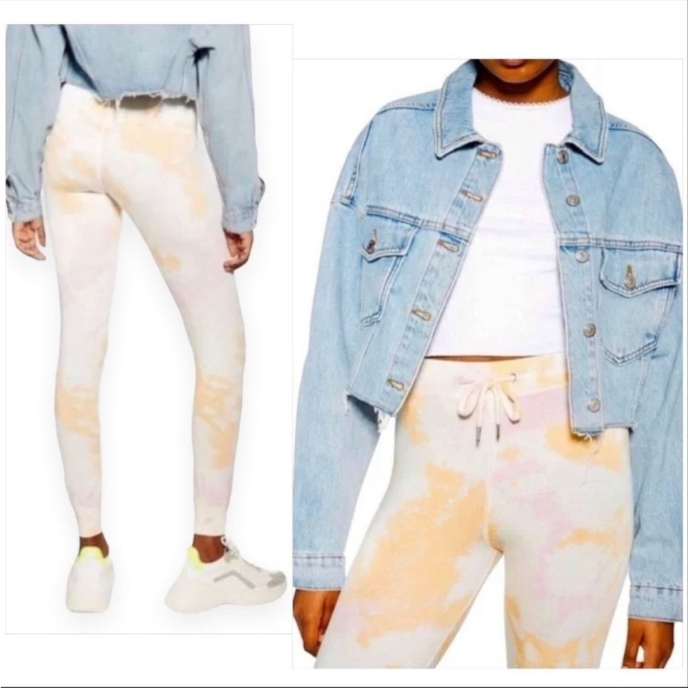 NWT TopShop Tie Dye Slim Fit High-Waisted Joggers Size 12